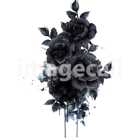 Clipart Gothic Flowers 10   300dpi