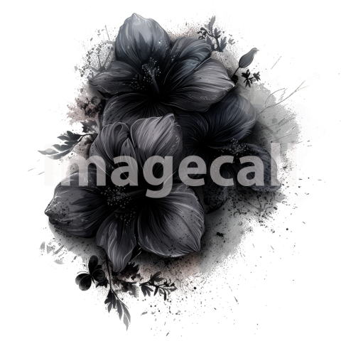 Clipart Gothic Flowers 11   300dpi