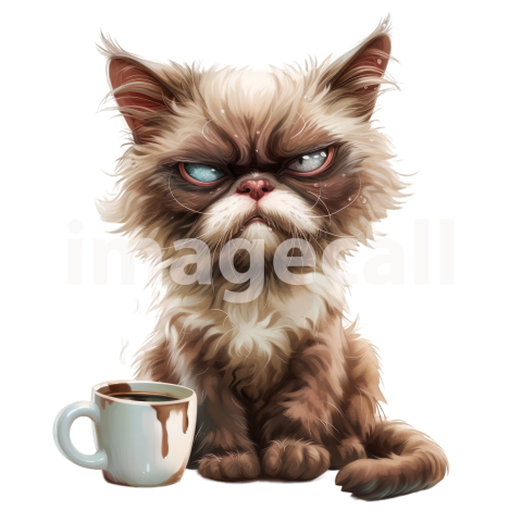 Clipart Grumpy Cats 9   300dpi