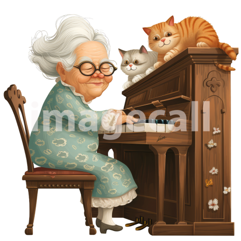 Clipart Happy Grandmas 9   300dpi