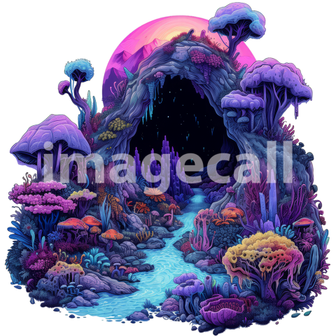 Clipart Mystical Caves 2   300dpi