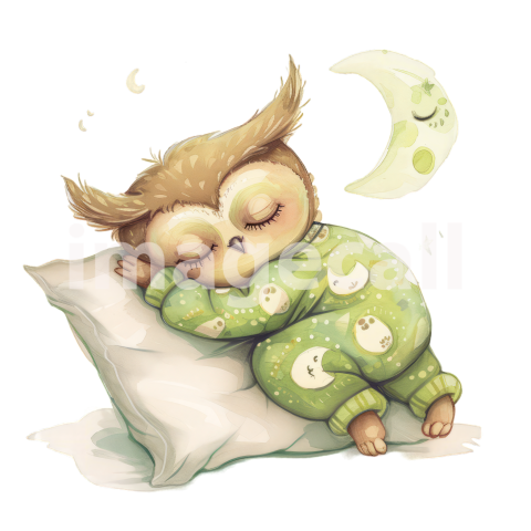 Clipart Sleeping Baby Animals 13   300dpi