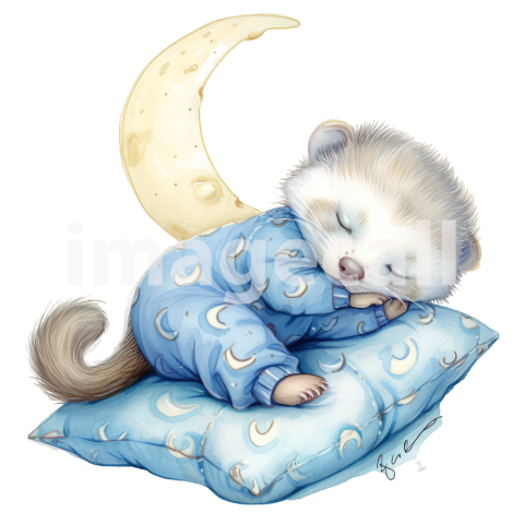 Clipart Sleeping Baby Animals 15   300dpi