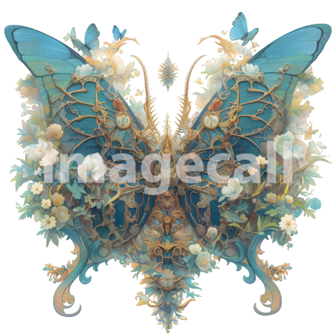 Clipart Steampunk Butterflys 13   300dpi