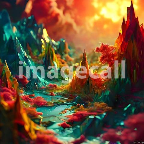 Abstract and surreal colorful and vivid (1221)