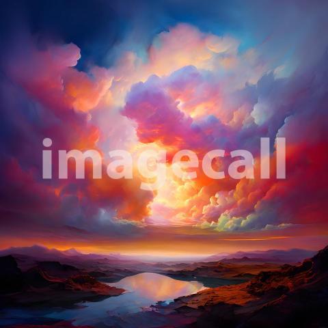 Abstract and surreal colorful and vivid (1410)