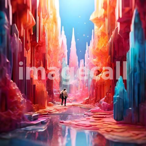 Abstract and surreal colorful and vivid (2135)