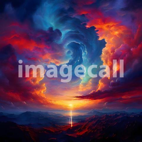 Abstract and surreal colorful and vivid (2563)