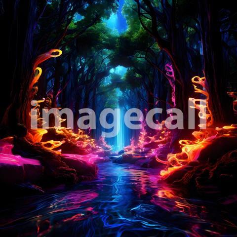 Abstract and surreal colorful and vivid (2600)