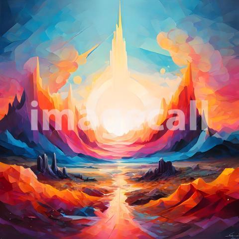 Abstract and surreal colorful and vivid (3077)