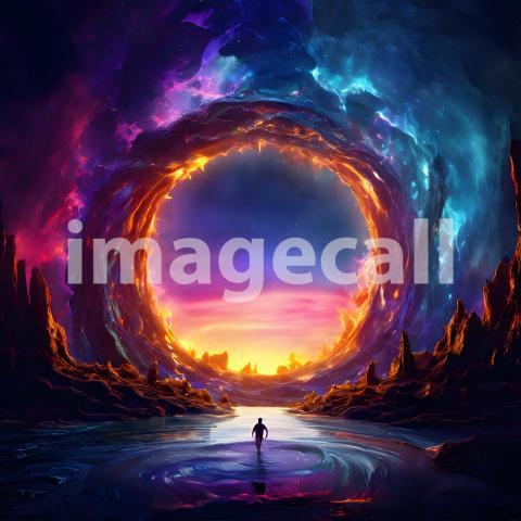 Abstract and surreal colorful and vivid (3410)