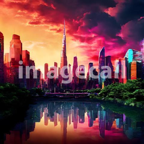 Abstract and surreal colorful and vivid (3441)