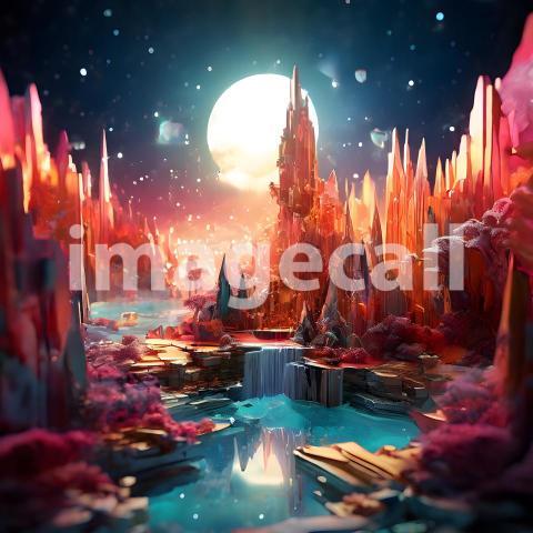 Abstract and surreal colorful and vivid (3506)