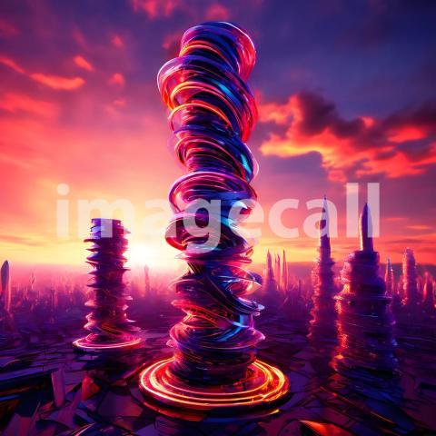 Abstract and surreal colorful and vivid (3807)