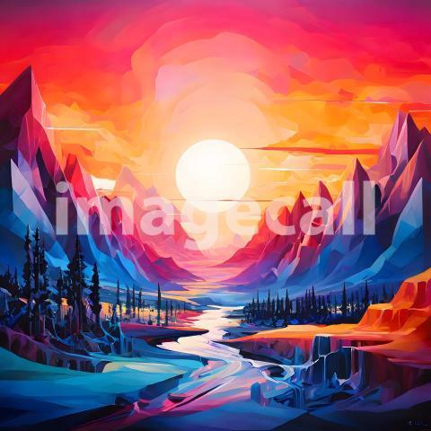 Abstract and surreal colorful and vivid (4301)