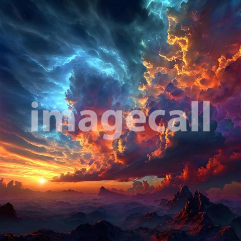 Abstract and surreal colorful and vivid (4487)
