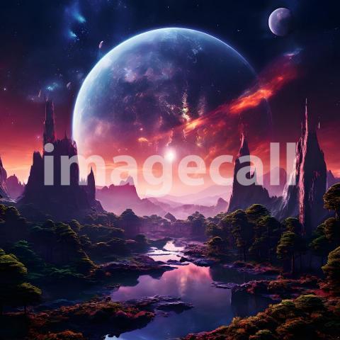 Fantasy and Sci Fi Alien Planets (1350)