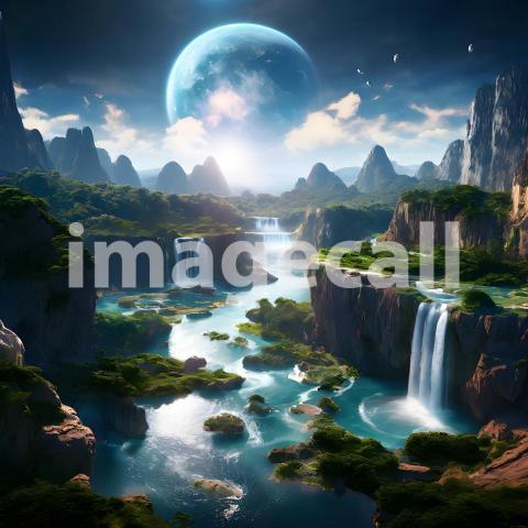 Fantasy and Sci Fi Alien Planets (1550)