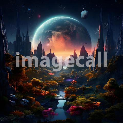 Fantasy and Sci Fi Alien Planets (1829)