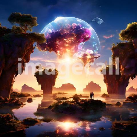 Fantasy and Sci Fi Alien Planets (1860)