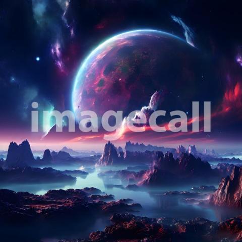 Fantasy and Sci Fi Alien Planets (1895)