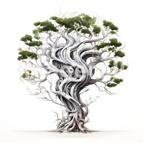 Architecture and Urban isolated trees plants (1701)