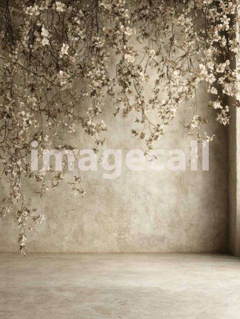 ST0014   Beige Floral Wall (3)