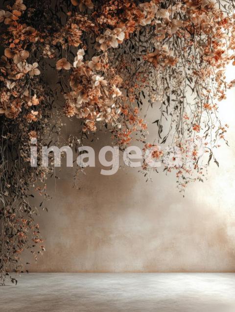 ST0014   Beige Floral Wall (5)