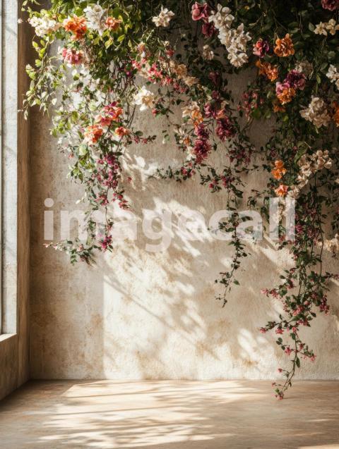 ST0014   Beige Floral Wall (6)