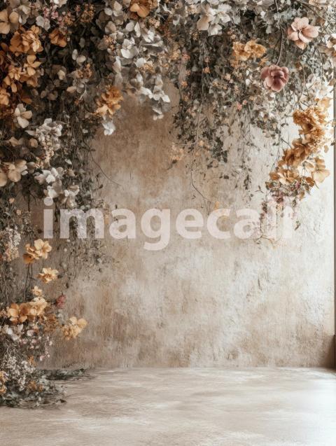 ST0014   Beige Floral Wall (1)