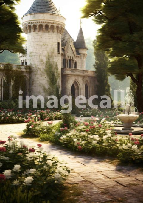 A162 Romantic Castle Garden   Portrait (1)