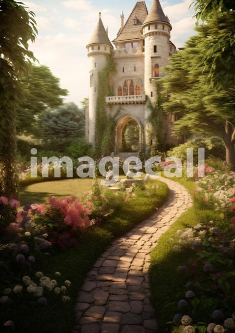 A162 Romantic Castle Garden   Portrait (3)