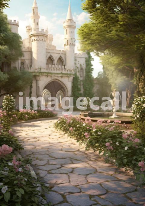 A162 Romantic Castle Garden   Portrait (2)