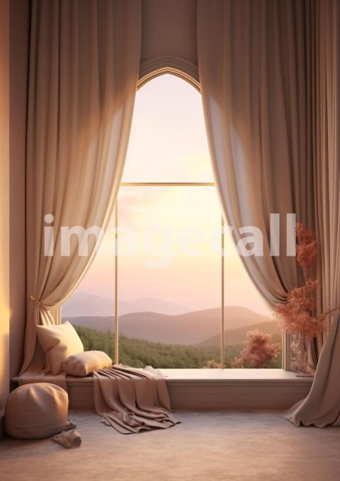 A165 Romantic Castle Window   Portrait (12)
