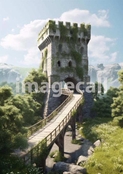 A166 Medieval Castle Drawbridge   Portrait (6)