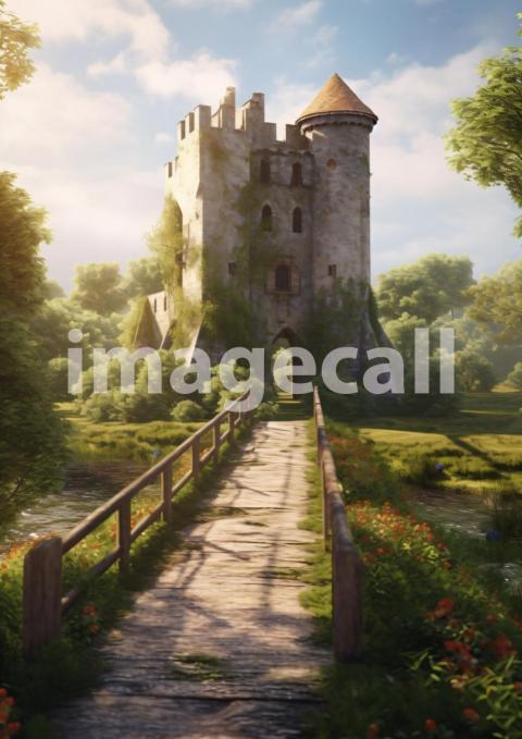A166 Medieval Castle Drawbridge   Portrait (9)