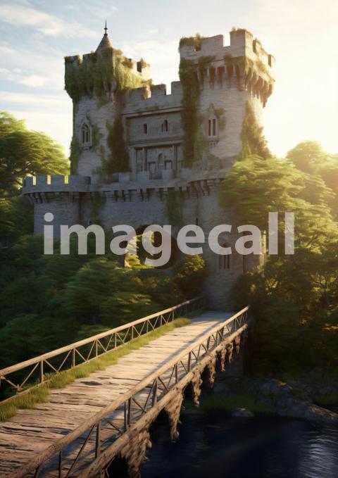 A166 Medieval Castle Drawbridge   Portrait (11)