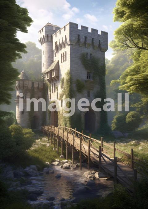 A166 Medieval Castle Drawbridge   Portrait (12)