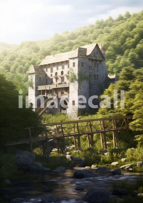 A166 Medieval Castle Drawbridge   Portrait (4)