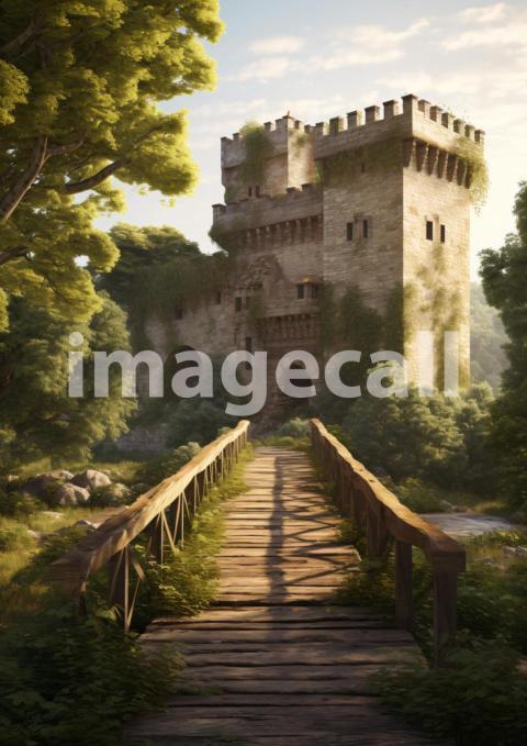 A166 Medieval Castle Drawbridge   Portrait (1)