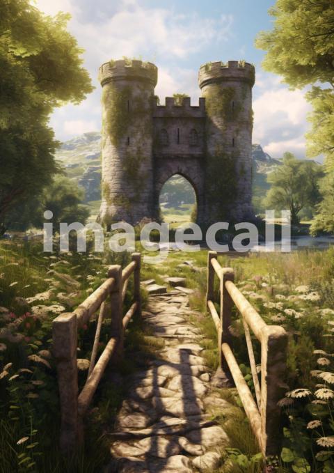 A166 Medieval Castle Drawbridge   Portrait (10)