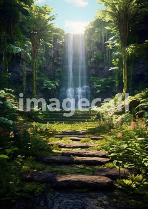 A172 Enchanted Waterfall   Portrait (2)
