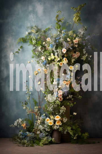 A071 Spring Floral Ivy Blue Fine Art Backdrops (10)