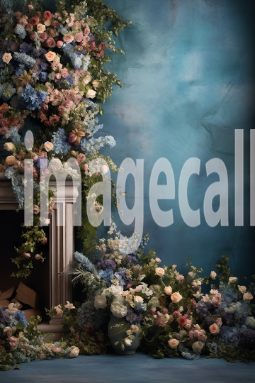 A071 Spring Floral Ivy Blue Fine Art Backdrops (11)