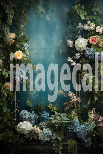 A071 Spring Floral Ivy Blue Fine Art Backdrops (13)