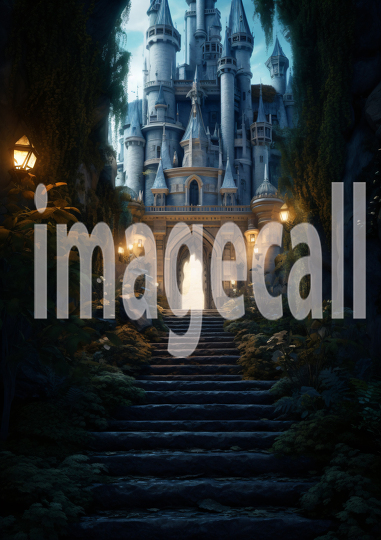 A158 Medieval Castle Entrance at Night - Portrait (5)