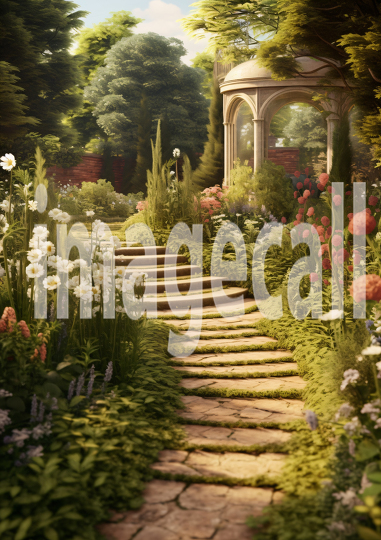 A160 Victorian Garden Path - Portrait (2)