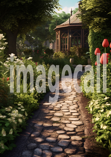 A160 Victorian Garden Path - Portrait (4)