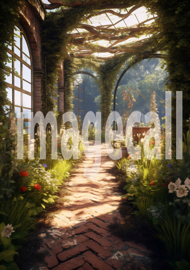 A160 Victorian Garden Path - Portrait (5)