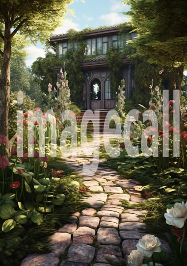 A160 Victorian Garden Path - Portrait (7)